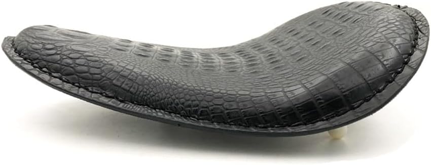 ya 4 8.8.2 New Black Crocodile PU Leather Style Solo for Seat for Harley Chopper Bobber Custom