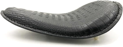 ya 4 8.8.2 New Black Crocodile PU Leather Style Solo for Seat for Harley Chopper Bobber Custom