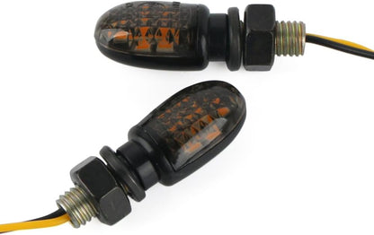 ya 4 8.10 4 Pack for Mini Motorcycle LED Turn Signal Flashing Light Indicator Amber Universal 