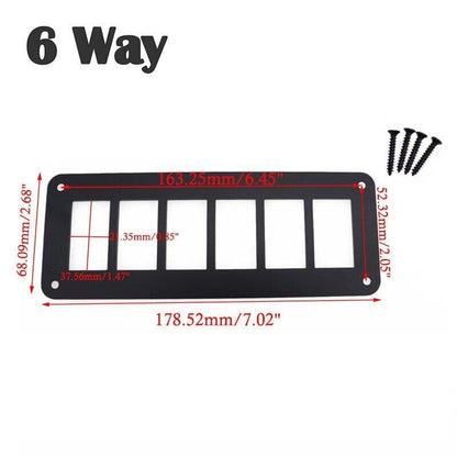 ya 6 8.24 baidi 3pcs Aluminum 6 Gang Carling ARB Rocker Switch Dash Mount Holder Housing Panel