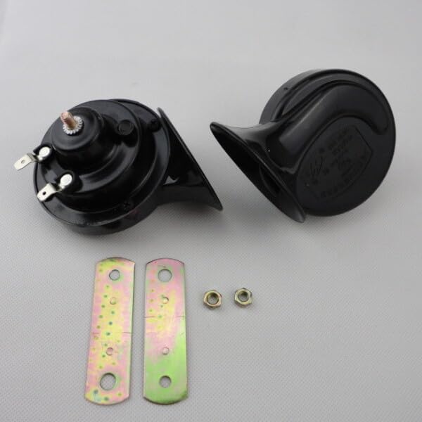 ya 4 8.8.2 1 Pair Horn Loud Dual-Tone Electric Snail Horn Kit 12V 110 dB For Car Truck SUV