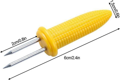 ya 14 9.20 baidi Corn On The Cobs Holders Safe Skewers Needle Prongs Barbecue Parties BBQ-1