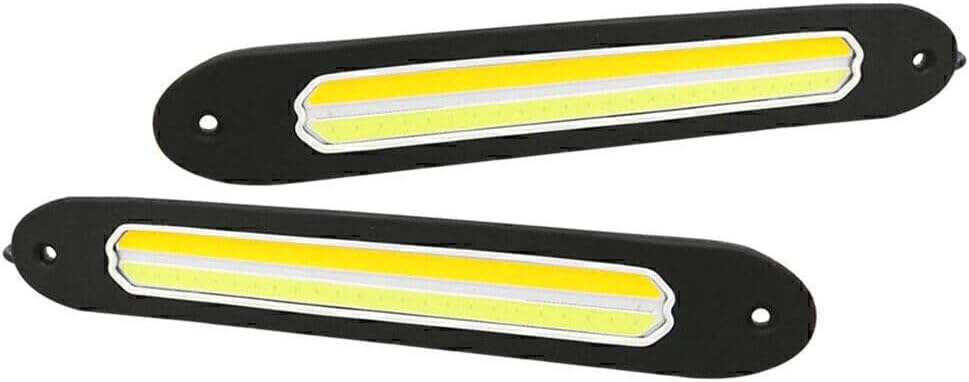 ya 4 8.8 2pcs Car LED Daytime Running Lights Car Bars DRL Driving Turn Signal White/Amber 
