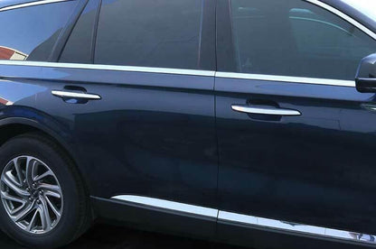 ya 5 8.24 baidi for Lincoln Aviator 2020-2022s Chrome Steel Exterior Side Door Handle Cover Trim