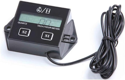 ya 4 8.14 Motorcycle LCD Engine Tach/Hour Meter Tachometer Gauge Spark Plugs Gas Engi