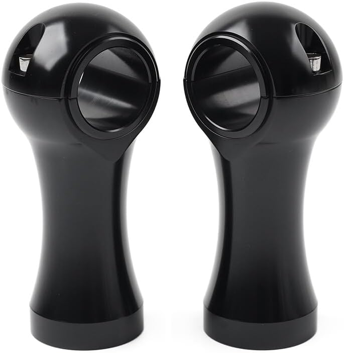 ya 6 8.14 1-1/4'' Handlebar Riser Clamp Mount Kit 4inch Black for Harley Dyna Softail