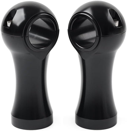 ya 6 8.14 1-1/4'' Handlebar Riser Clamp Mount Kit 4inch Black for Harley Dyna Softail