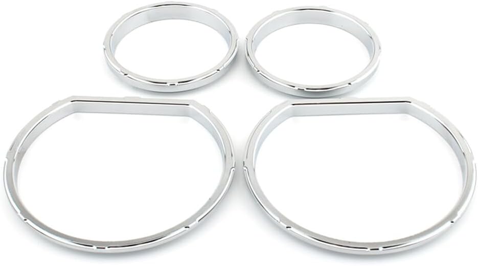 ya 4 8.14 1x Chrome Instrument Board Gauge Bezel Kit Fit for Harley Touring Street Glide 14-23