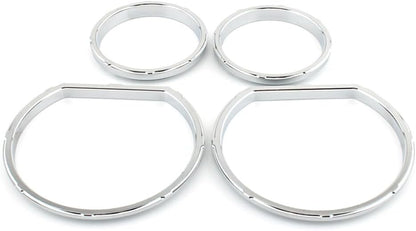 ya 4 8.14 1x Chrome Instrument Board Gauge Bezel Kit Fit for Harley Touring Street Glide 14-23