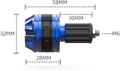 ya 6 8.14 Blue Pair Motorcycle Scooter Handle Handlebar Grips Bar End Cap Plugs Slider