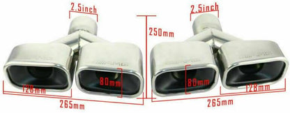 ya 6 8.24 baidi 2.5'' AMG Dual Tips for Mercedes-benz C-Class W204 W203 W211 W214 2PCS