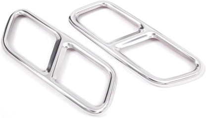 ya 4 8.14 for Mercedes-Benz S Class W222 10-17 Chrome Rear Exhaust Muffler Tail Pipe Trim