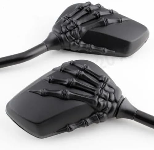 ya 13 9.15 baidi Black Motorcycle 8mm 10mm Skull Hand Side Rearview Mirrors Universal for Yamaha