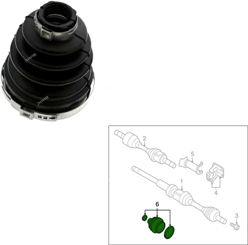 ya 6 8.24 baidi Front Inner CV Joint Boot Kit Rubber #30759411Fit for Volvo S80 MK2 2007-2014