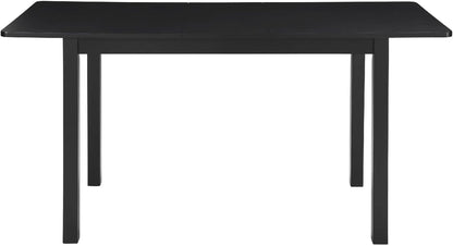 ya 28 10.13 baidi 59'' Extendable Dining Table, Modern Wooden, Seats 4-8, Small Space, Black