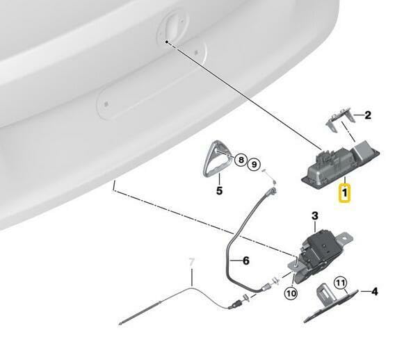 ya 13 9.15 baidi The Trunk lid Lock Button Switch is Suitable for BMW F10 F22 F30 F33 F48 F8