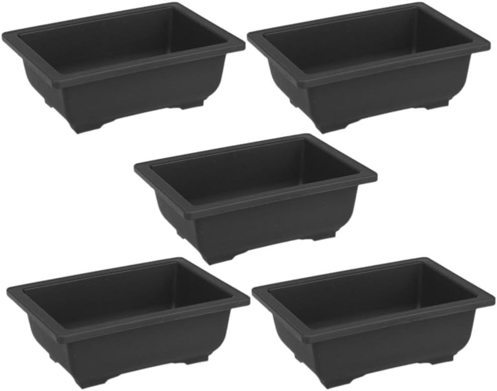 ya 26 10.21 baidi 5 Pcs Bonsai Pots tangular Flower Flowerpot Succulent Planter