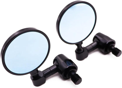 ya 2 8.15 Black Handlebar end Side Mirror W/ 16mm Bolt-on for Yamaha XJ6 MT-09 MT-07 MT-03