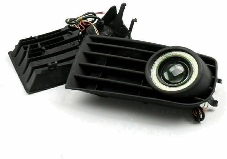 ya 10 9.16 zhengce Front Grilles Angel Eyes Fog Lights Lamps for VW for Golf 5 MK5 Rabbit 2003