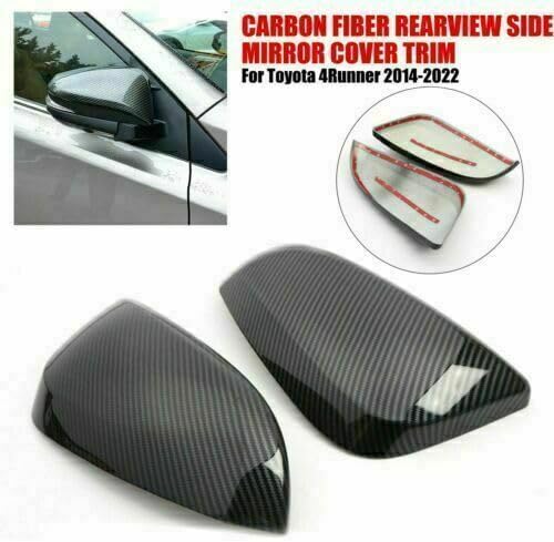 ya 14 9.20 zhengce 2pcs Carbon Fiber Side Rearview Mirror Cover Caps for 4Runner 14-22 AT-1