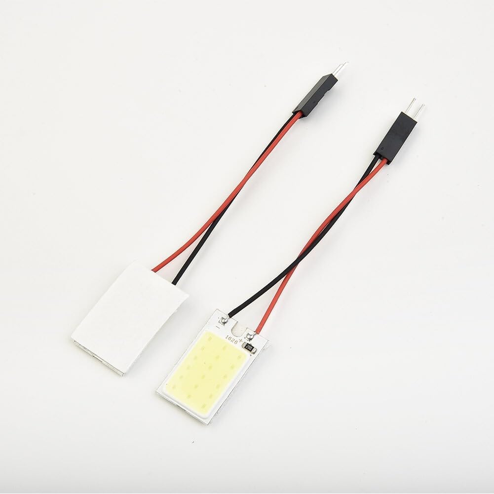ya 13 9.15 baidi 5pcs COB 18LED Panel Lights DC12V Lamp Bulb Interior Dome Map Adapter Kit