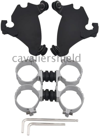 ya 23 10.7 baidi Fork Bracket Gauntlet Fairing Trigger Lock Mount Kit for Harley Dyna FXD FXDL