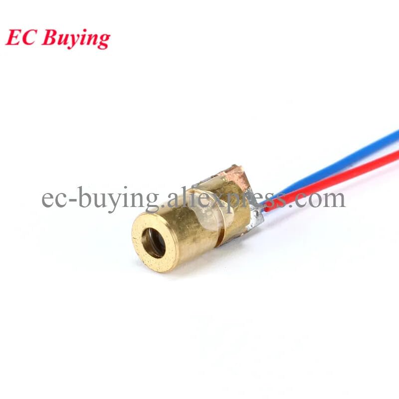 ya 16 10.20 baidi 10-Piece/Set 650nm 6mm DC 3V 5mW Adjustable Laser Diode Module with Red Copper Head