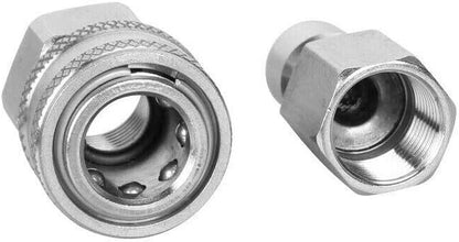 ya 26 10.21 baidi Stainless Steel Pressure Washer Adapter Set/NPT 3/8in Female +Male Quick Connect