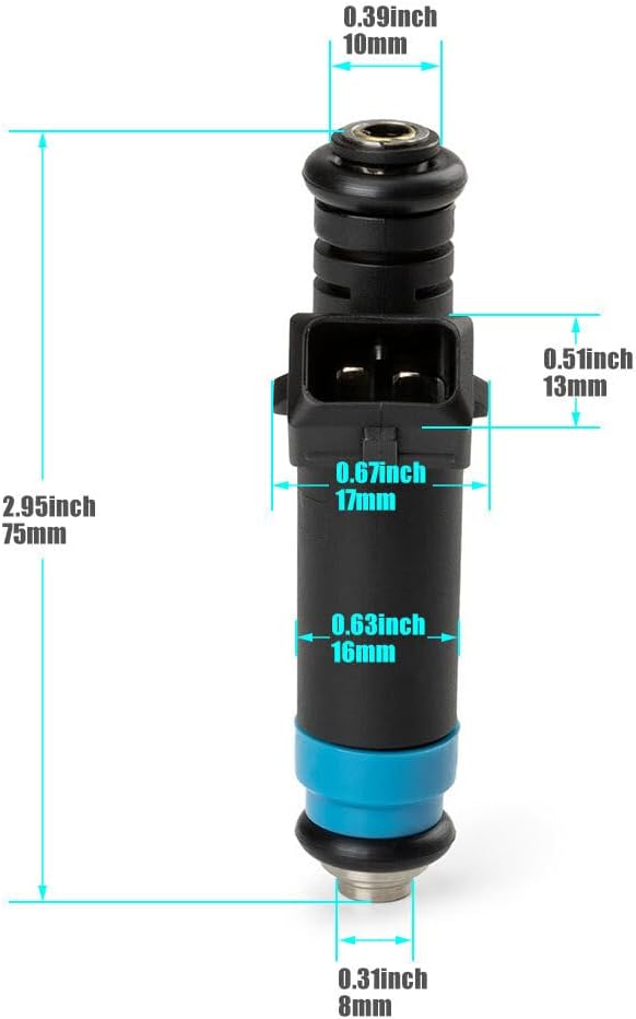 ya 10 9.16 baidi 8PCS 850cc 80LB Fuel Injectors EV1 Fit for Chevy for Ford LS1 LT1 LSX V8 E85 FI114992 US