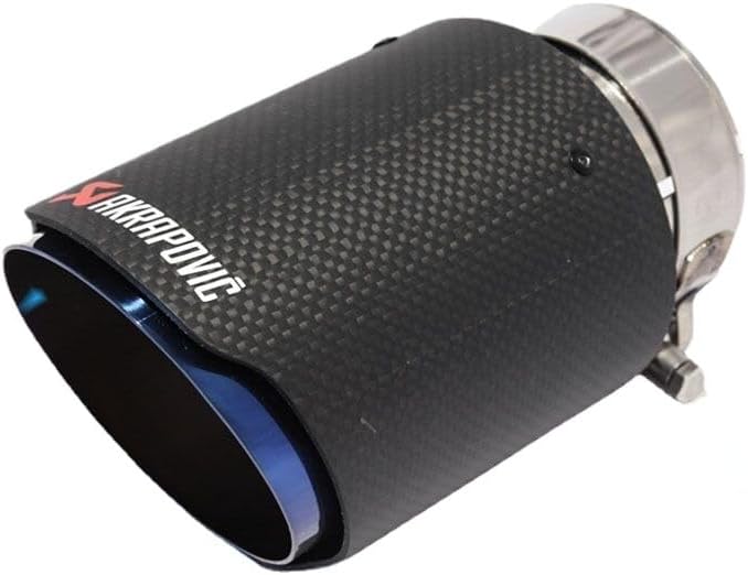 ya 6 8.24 baidi 3.5/4 Blue Stainless Steel Glossy Carbon Fiber Tip Tailpipe