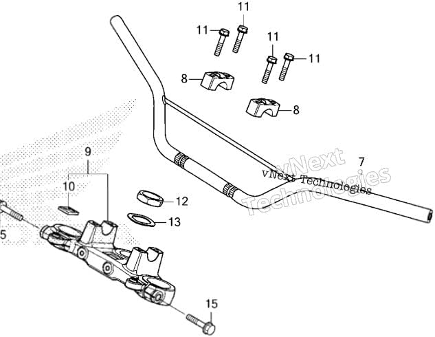 ya 13 9.15 baidi Handlebar Mount Clamps Riser Adapter Holder for Honda CRF 125F 125FB 2014-2025