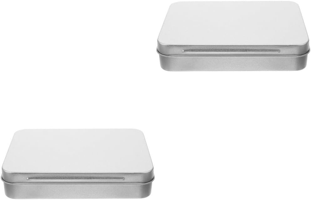 ya 14 9.20 baidi 2 PCS Stora Tin Box Travel Tinplate Container Empty Containers-1