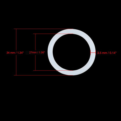 ya 13 9.15 baidi 10PC Silicone O-Rings, 34mm OD, 27mm ID, 3.5mm Width, Seal Gasket White