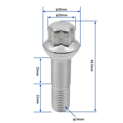 ya 10 9.16 baidi 5PCS 0009905407 Wheel Bolts for Mercedes-Benz ML350 S500 GLK350 S550 CL500 GL450