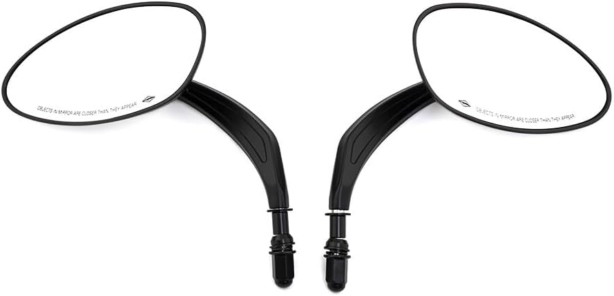 ya 2 8.15 Black Oval Rearview Side Mirror for Harley Sportster 1200 883 Dyna Street Bob