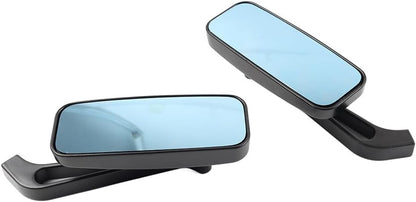 ya 13 9.15 baidi Rectangle Motor Rear View Side Mirrors for Harley Street Glide Road King Black