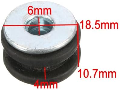 ya 4 8.10 10pcs 6mm Motorcycle Fairing Rubber Grommets Bolt Shockproof Kit Accessories