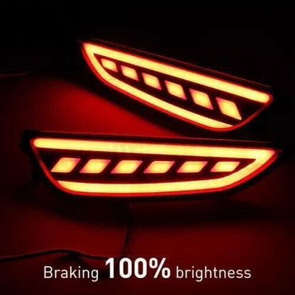 ya 4 8.8 for Hyundai Accent Hatchback 2012-2017 Lights LED Rear Fog Lights/Brake warning