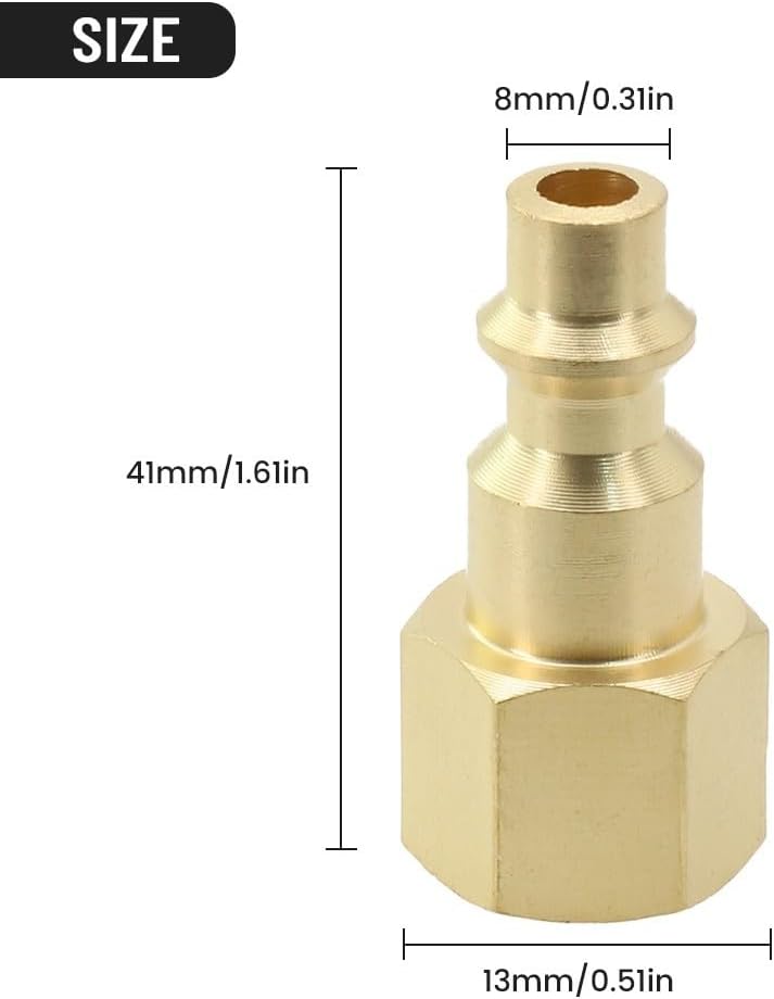 ya 14 9.20 baidi 1/4 NPT Air Line Hose Compressor Connectors Brass Female Quick Release Fitting-1