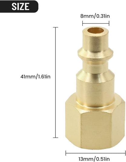 ya 14 9.20 baidi 1/4 NPT Air Line Hose Compressor Connectors Brass Female Quick Release Fitting-1