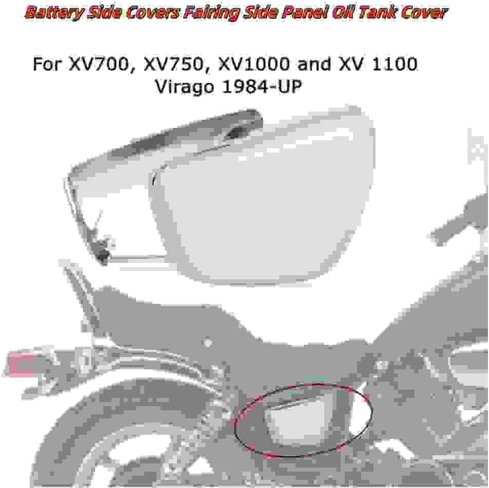 ya 23 10.7 baidi Pair Chrome Side Battery Fairing Cover L+R for Yamaha Virago XV700 750 1000 1100
