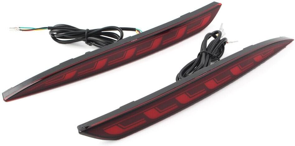 ya 2 8.15 Rear Bumper Reflector Brake Light Dynamic Lamp Fit for Tesla Model 3 2017-2022 Red