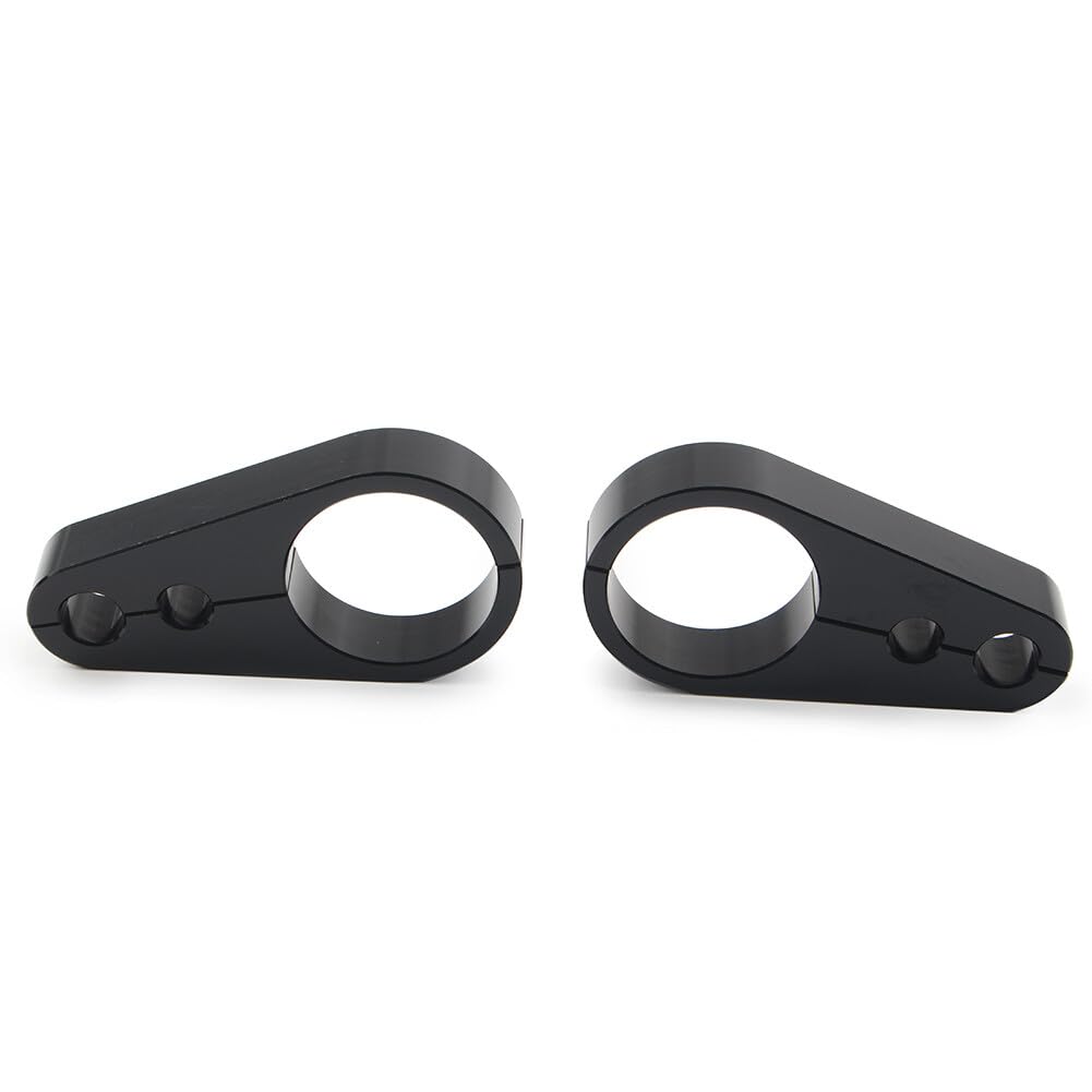 ya 6 8.14 Brake Clutch Cable Wire Clamp Clip Fit Harley 1-1/4 Handlebar Black 2PCS