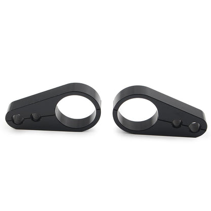 ya 6 8.14 Brake Clutch Cable Wire Clamp Clip Fit Harley 1-1/4 Handlebar Black 2PCS