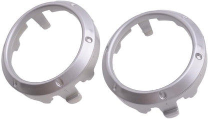 ya 4 8.10 Pack Front Fog Light Silver Protective Cover Ring Fits for Toyota Highlander 2004-2007
