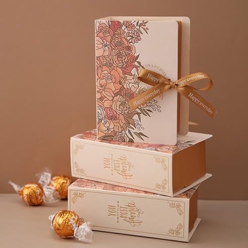 ya 14 9.20 baidi Book Shape Gift Box Ith Ribbon Paperboard Candy Chocolate Present Packaging -wq-2