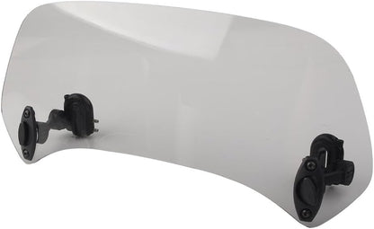 ya 2 8.15 Motorcycle Adjustable Clip On Windshield Extension Spoiler Wind Deflector Smoke