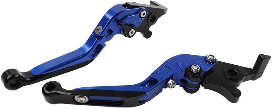 ya 5 8.10 CNC FoldingExtendable Brake Clutch Levers for Suzuki DL1000/V-STROM GSX1400 Blue