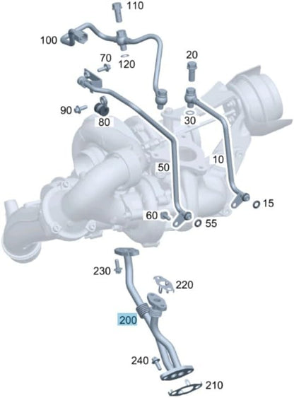 ya 4 8.24 baidi Oil return line for Mercedes-Benz SPRINTER 3-t Bus W906 6510906380