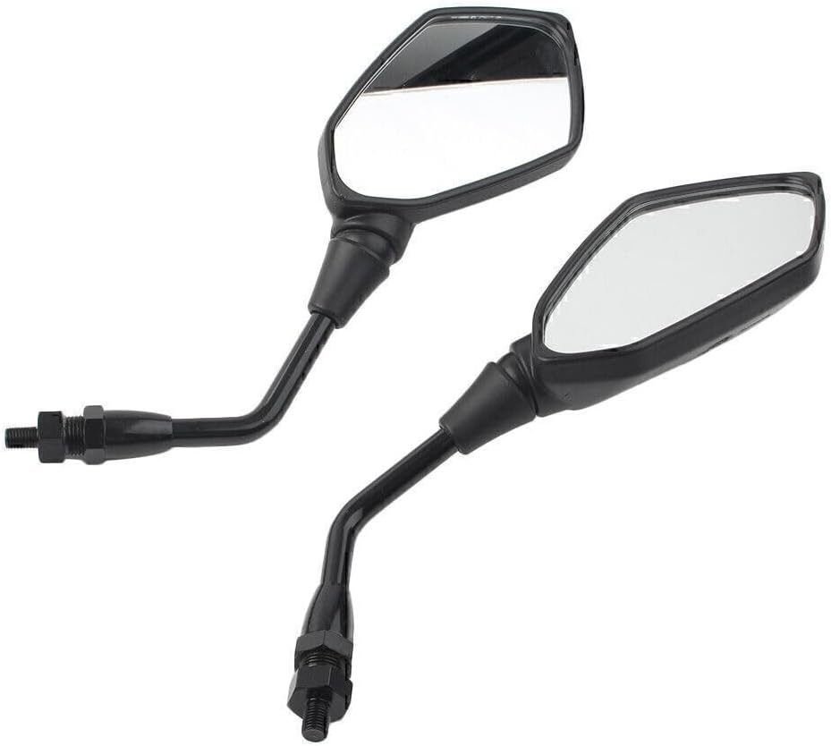 ya 2 8.15 10mm Rearview Rear View Side Mirror Black Motorcycle Motorbike Universal 2pcs